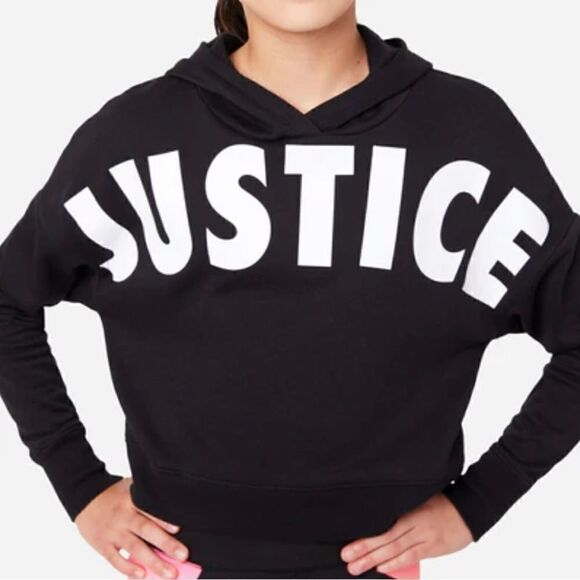 Girls Justice crop hooded sweatshirt - Picture 1 of 4